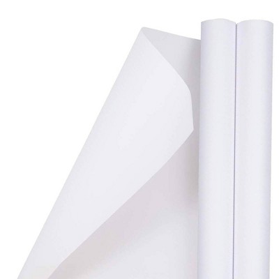 Jam Paper White Matte Gift Wrapping Paper Rolls - 2 Packs Of 25 Sq. Ft. :  Target