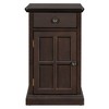 U-Can Classic Vintage Living Room Side Table with USB Ports and a Multifunctional Drawer featuring Cup Holders - 2 of 4