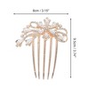 Unique Bargains Women's Fashion Pearls Side Comb Gold 1 Pc - 2 of 4