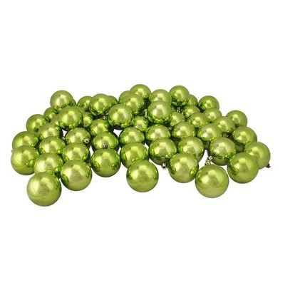 Northlight 60ct Shatterproof Shiny Christmas Ball Ornament Set 2.5" - Green