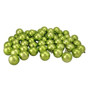 Northlight Shatterproof Shiny Christmas Ball Ornaments 2.5" (60mm) - Kiwi Green - 60ct - 1 of 4