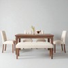 6-Piece Modern Dining Table Set with Bench and 4 Upholstered Chairs, Solid Wood Frame, Rectangular Kitchen Table for Dining Room, Farmhouse - 4 of 4