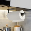 VEVOR Paper Towel Holder Under Cabinet, High-Quality Stainless Steel Paper Towel Holder, Self Adhesive or Drilling Paper Towel Holder, Black - 2 of 4