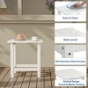 HDPE Outdoor Square Small Coffee Table - Weather Resistant, Durable, Lightweight, Modern Design, Compact Size - 3 of 4