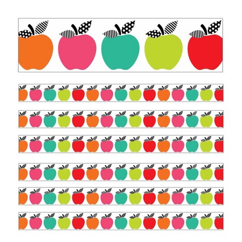 Rainbow Apples Teacher Washi Tape 4-Pack