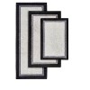 Contemporary Style Cotton Tufted Indoor Bath Rug, Color-Block Design Heavyweight Fabric Bath Rug for Year Round Use - 2 of 4