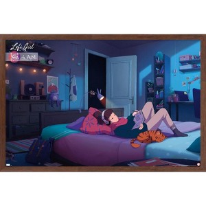 Trends International Lofi Girl - 4 A.M. Framed Wall Poster Prints - 1 of 4