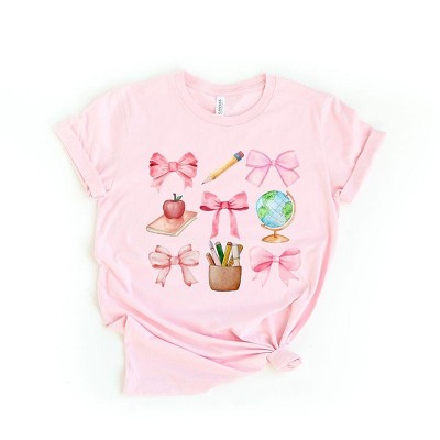 Image of Simply Sage Market Women's Coquette Teacher Chart Short Sleeve Graphic Tee - S - Pink