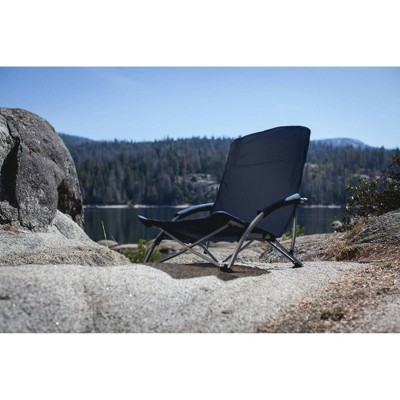 Navy Collapsible Outdoor Chair with Cushions and X-Base