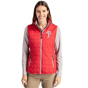 Philadelphia Phillies Cutter & Buck Rainier PrimaLoft® Womens Eco Insulated Full Zip Puffer Vest - 1 of 1