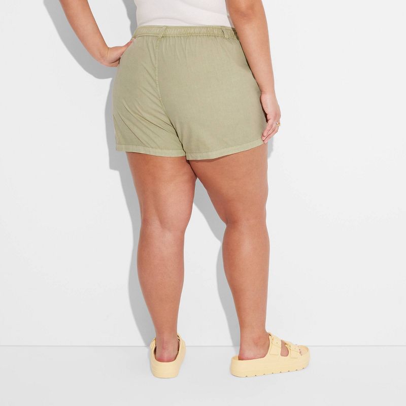 Women's Mid-Rise Pull-On Camp Shorts - Wild Fable™, 4 of 5