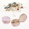 Unique Bargains Travel Gifts Small Portable Plush Velvet Jewelry Organizer - 2 of 4
