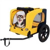 XINGHANZHENXUAN Pet Bike Trailer Dog Cart for Bicycle for Small and Medium Pets, Folding Cart Frame, Non-Slip Floor, Internal Leash - 2 of 4
