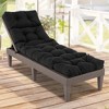Costway 73'' Lounge Chaise Cushion Padded Recliner Cushion Indoor Outdoor Navy/Orange/Black/Dark Orange/Beige/Gray/Brown - 2 of 4
