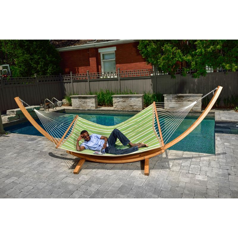Vivere 15ft Arc Hammock Stand - Pine Color, 4 of 6