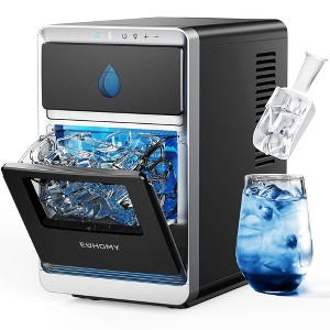 SIMZLIFE Compast Ice Maker Countertop, 16 Cubes/Cycle, Portable Ice Machine with Water Tank, User-Friendly Control,Auto-Cleaning, 1kg Storage, Black - 1 of 4