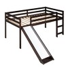 NicBex Twin Size Solid Wood Low Loft Bed with Slide & Ladder & Guardrails,Modern Bed Frame for Kids Room,Bedroom - 3 of 4