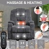 Power Lift Recliner Chair with Massage & Heat, 34" Wide Heavy Duty Recliner with USB, Type C Ports & Cup Holders for Living Room-3irtyhousy - 2 of 4