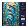 Sunsout Dolphin Leap Stained Glass 1000 pc Jigsaw Puzzle 71832 - 3 of 4