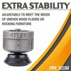 Pipe Decor Furniture Leg Levelers for ½” Pipe Legs (4 Pack) - 3 of 4
