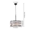 Rennnsan Uravelle 19"W 5-Light Drum Crystal Modern Glam Dimmable Chandelier in Black - 3 of 4
