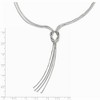Black Bow Jewelry Multi Strand Lariat Knot Necklace in Sterling Silver, 16-18 Inch - 3 of 4