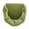 Sapphtopaz Handmade Accent Chair Modern Velvet Mid-Back Chairs Knitting Armchair with Gold Legs Accent Chairs for Living Room, Bedroom - 3 of 4