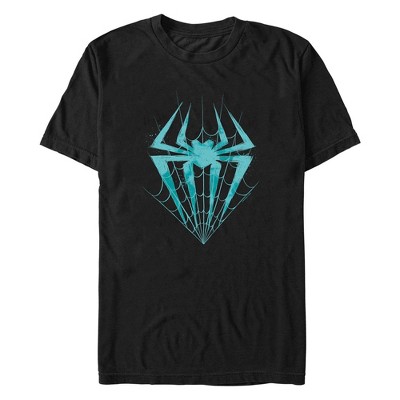 Men's Marvel: Spider-Man: Across the Spider-Verse Green Spider Logo  T-Shirt - Black - 4X Large