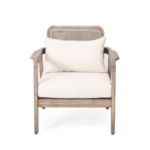 Christopher Knight Home Ursa Outdoor Patio Club Chair Acacia Wood Brown - 1 of 4