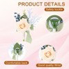 Unique Bargains Satin Rose Bloom Greenery Comfortable Wrist Strap Corsage For Party Wedding 6 Pcs - 3 of 4