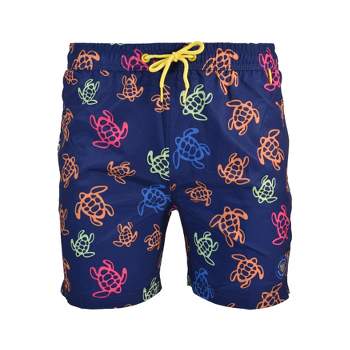 Banana Boat UPF50+ Boy's Turtle Print Bathing Suit 4-Way Stretch | Teal or Navy