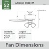 Hunter 52" Swanson Lighted Ceiling Fan Fresh White Finish with 5 Blades and Integrated LED Light Kit for Indoor Use - 2 of 4