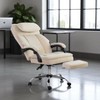 Mshliw Velvet Office Chair with Footrest, Ergonomic Reclining Desk Chair with Headrest, Adjustable High Back Executive Chair - 3 of 4