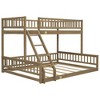 NicBex Twin XL over Queen Bunk Bed Wood Frame Bed Frame with Inclined Ladder and Guardrails, No Box Spring Required - 3 of 4
