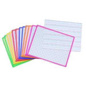 KleenSlate® Clear Dry Erase Sleeves, Assorted Colors, 12 Per Pack - 1 of 3
