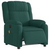 vidaXL Electric Massage Recliner Chair Dark Green Fabric - 3 of 4