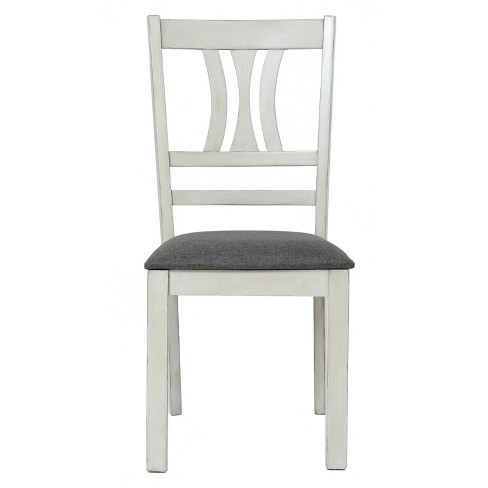 White dining chairs with upholstered online seats