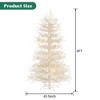 Pre-lit Aspen Fir Christmas Tree with White LED Lights, Hinged Xmas Tree with Branch Tips, Holiday Coral Decoration Tree for Indoor & Outdoor - 3 of 4