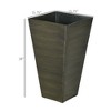 Okak Tall Planters 3 Pack 28 Inch H Indoor/Outdoor Flower Pots with Drainage for Porch, Deck, Patio - 3 of 4