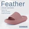 CUSHIONAIRE Feather Slides – Comfortable Cloud Cushion House Slippers for Women, Indoor Outdoor EVA Foam Foot Spa Shower Shoes, Non-Slip Arch Support - 2 of 4