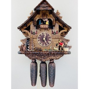 Eight Day Mechanical Cuckoo Clock Cottage Design With 15 Inch Height And Fisherman Motion By River City Clocks - 1 of 4