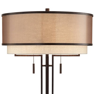 Andes 27" Oil-Rubbed Bronze Industrial Double-Shade Table Lamp