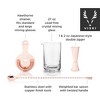 Viski Barware Tool Set | Includes Double Jigger, Mixing Glass, Hawthorne Strainer, Weighted Barspoon, 4 piece bar essentials, copper - 2 of 4