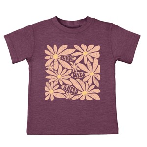 The Juniper Shop Sunny Days Ahead Daisies Toddler Short Sleeve Tee - 5T - Plum - 1 of 4