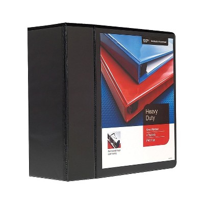 MyOfficeInnovations Heavy Duty 5" 3-Ring View Binder Black (24699) 82612