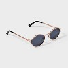 Women's Metal Oval Sunglasses - Wild Fable™ Gold: Adjustable Nose Pads, UV Protection, Recycled Metal Frame - 2 of 2