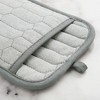 MARTHA STEWART Honeycomb Quilted Chambray Pot Holder 2-Pack Set, 100% Cotton, Flexible Non-Slip Silicone Grip, Heat Resistant, Grey, 7"X10" - 2 of 4
