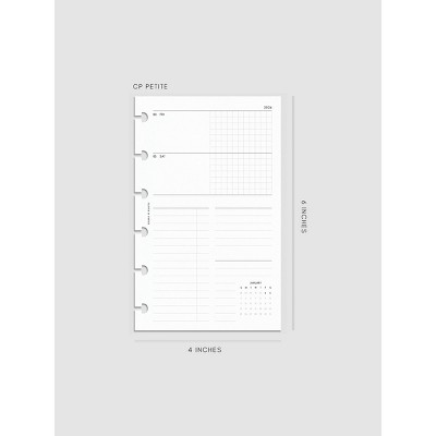 2026 Horizontal Weekly Planner Insert | Sunday Start | Cloth & Paper