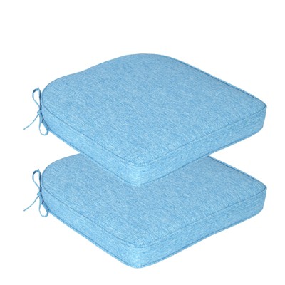 Aoodor Outdoor Dining Chair Cushions Set of 2, Waterproof Patio Furniture Seat Cushions, Outdoor Chair Pads with Ties