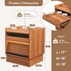 JUJABU Mid Century Modern Nightstand with Charging Station, 2 Drawers for Bedroom/Living Room - 3 of 4